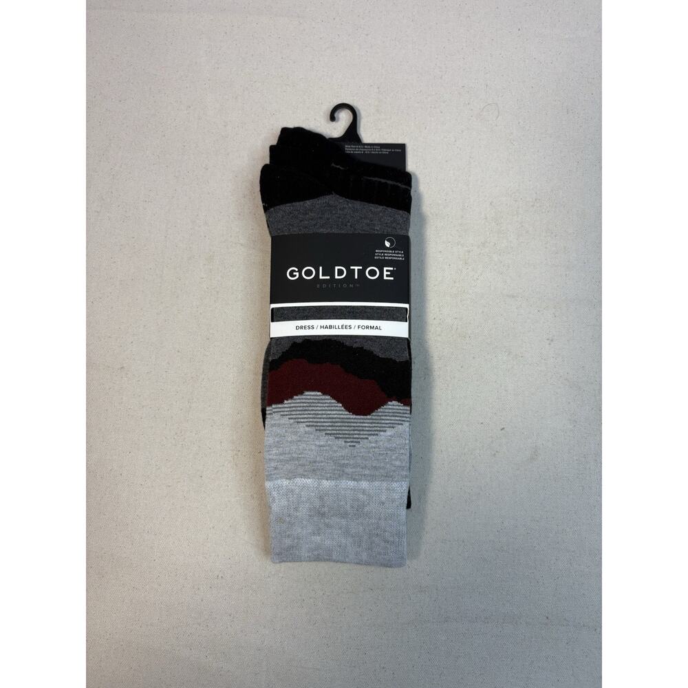 Lot of 3 Packs of Gold Toe Dress Crew Socks NEW (9 Pairs) Lot #2 - Picture 2 of 6